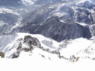 dalla vetta il versante sud