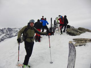 Oggi un pò di gente in vetta