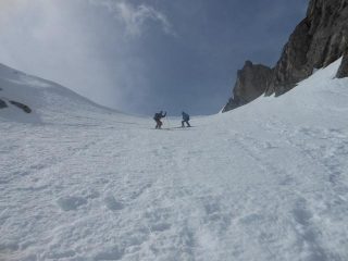 in discesa dal canale dello Stange
