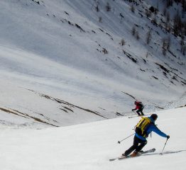 discesa del tratto ripido del catino