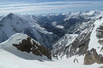 sguardo verso il basso, da dove sono salito