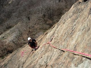 Fausto alla seconda sosta.