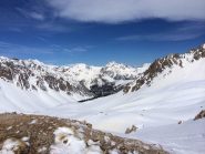 La discesa dal Col des Trois Frères Mineurs