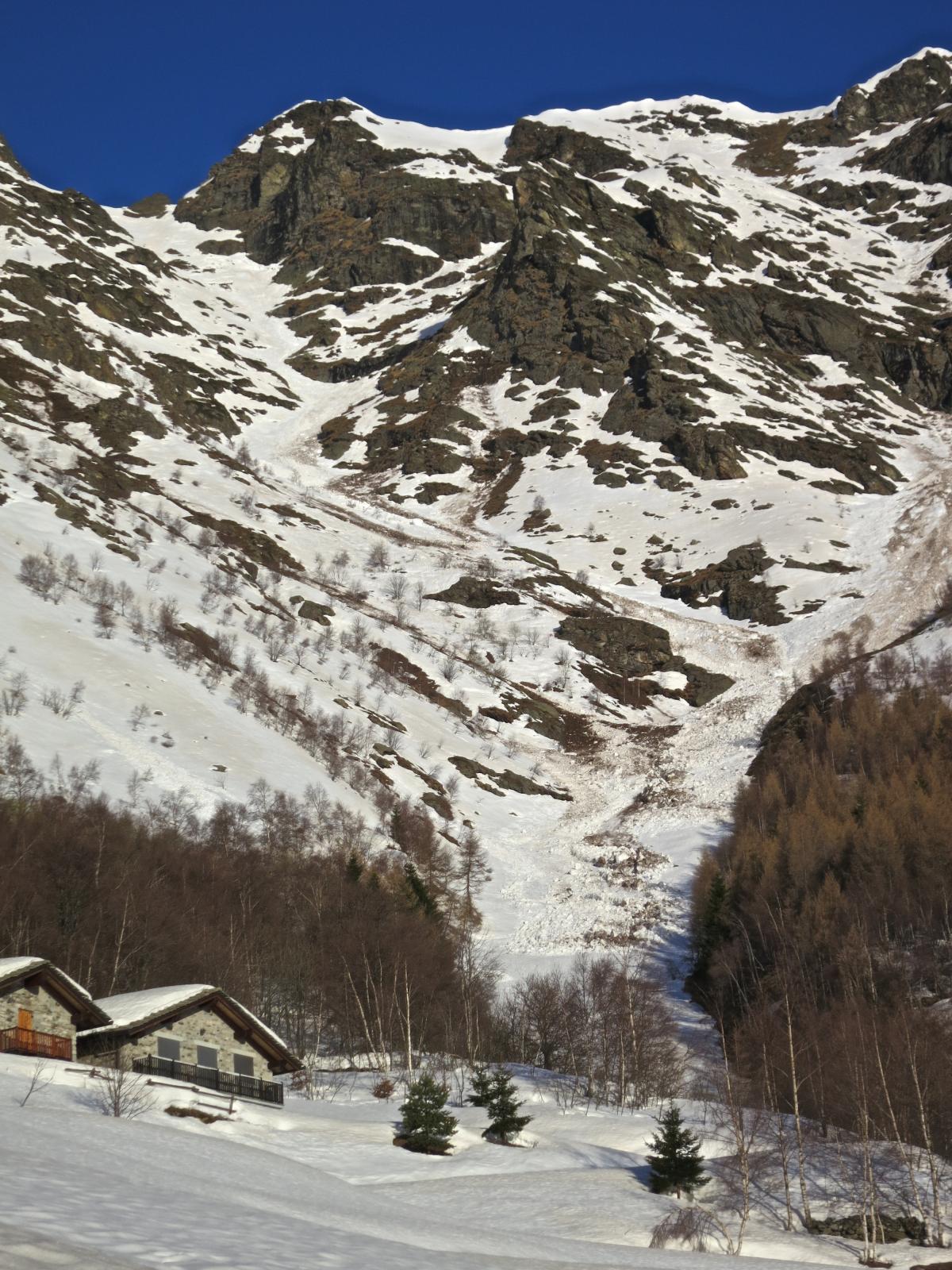 il canalone dalle baite Lebi inf.