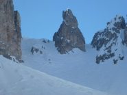 canalino in discesa dal nevaio