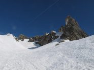 Il valloncello-canale a monte di Montagna Baus