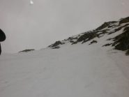 parte più ripida sotto il colletto