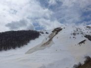 Valanga già esistente, aggirata sulla destra