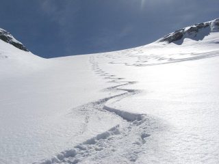 discesa pendii parte alta, mezzo metro di polvere