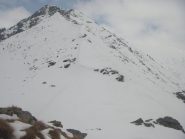 la cresta verso la Punta del lago