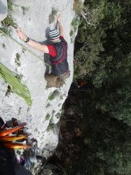 Marco in uscita dalla L1 della via di centro