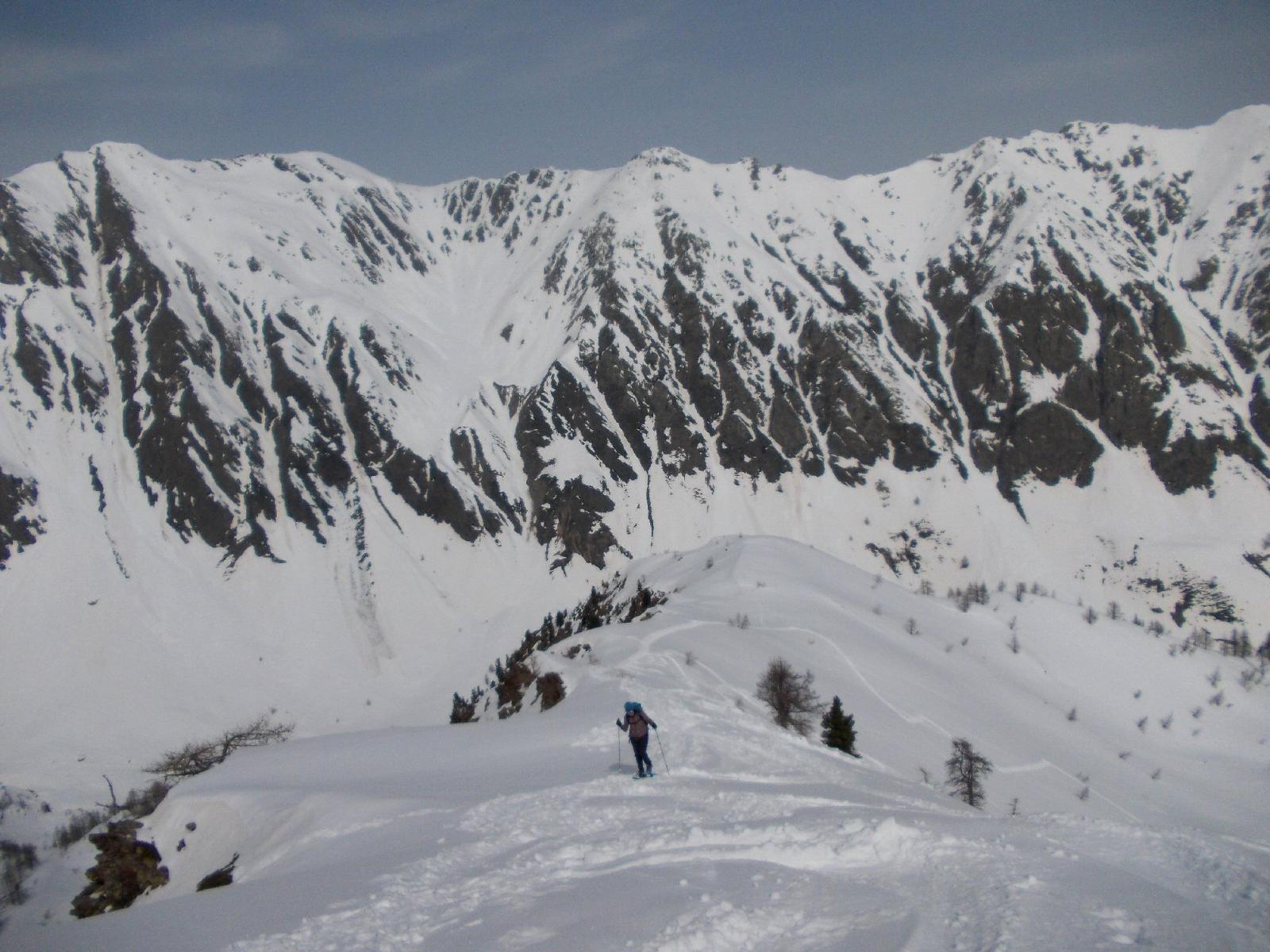 sul costone  di salita