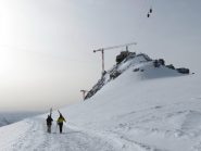 I cantieri della nuova funivia a Punta Helbronner