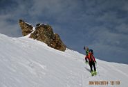 l'arrivo in vetta