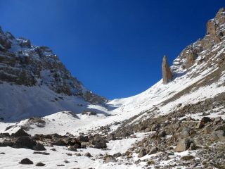 a dx la guglia rocciosa del Parmakkaya 