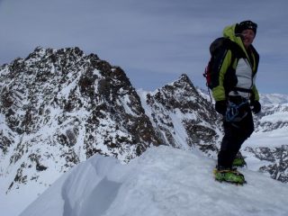 In cima con la Dufour  e la Norden alle spalle