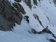 passaggio chiave sulla cengia. Delicato ed expo!