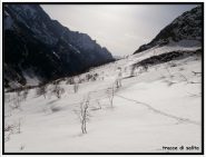 tra Lanciole e Colle le tracce di salita