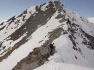 La parete S  già priva di neve