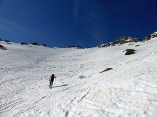 Inizia il pendio più impegnativo