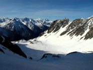 Dall'alto del primo canale risalito