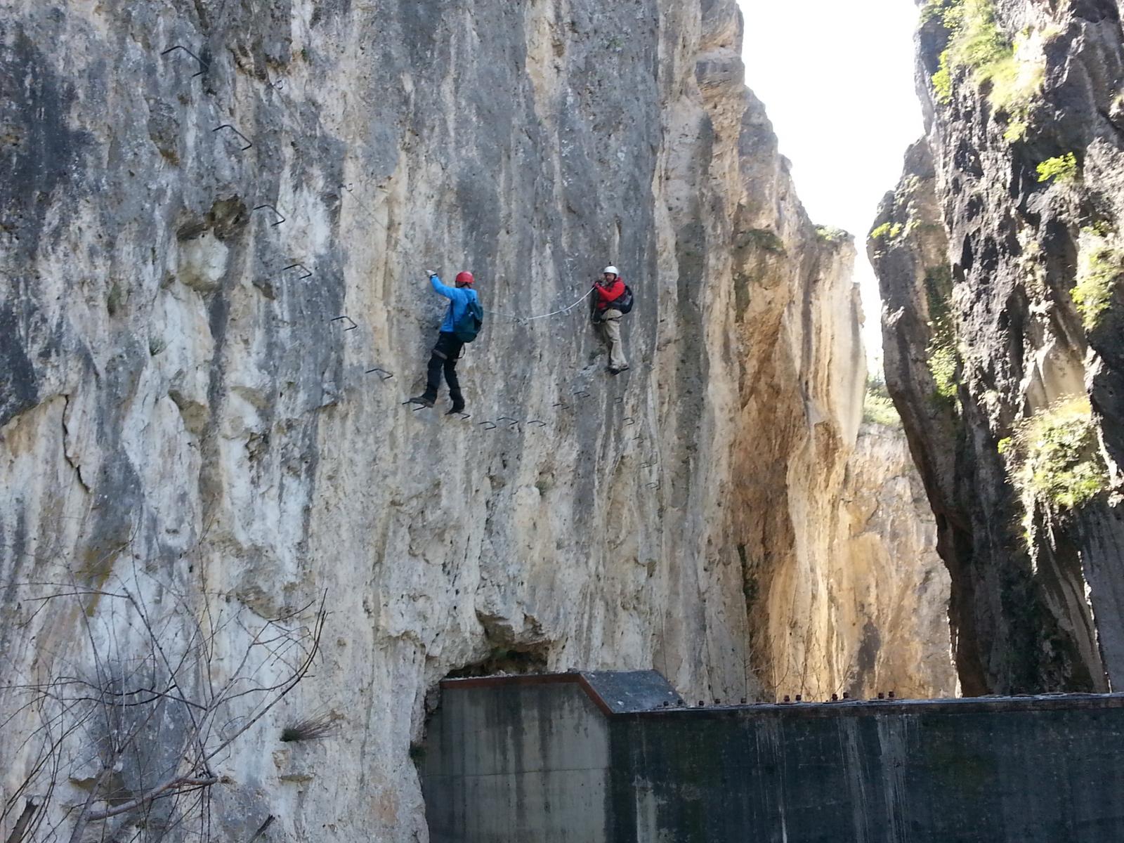 Un bel traverso tra le gole