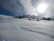 pendenza costante sul pendio alto, bello  