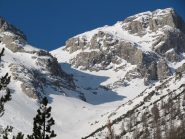 vista del canalone di salita