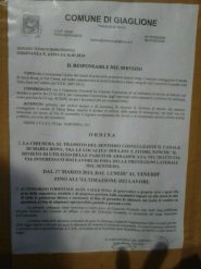 Cartello all'imbocco del sentiero