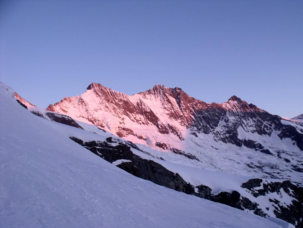I primi raggi sul Taschorn e Dom