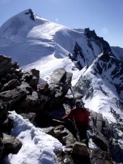 Si inizia la cresta verso l'Alphubel