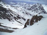 il canale e il successivo vallone di discesa