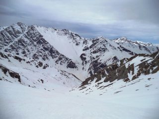 il vallone di salita, in fondo cima clausi e pic de rochebrune