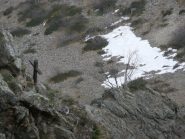 La prima delle tre croci superata la placca Santi