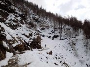 tratto esposto a valanghe
