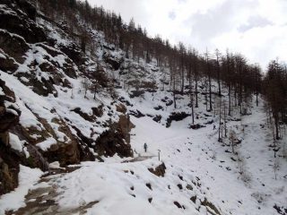 tratto esposto a valanghe