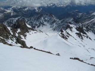 uno sguardo al percorso di discesa