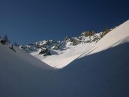 Pendii superiori, la cima in centro col canale a sx.
