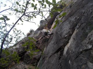 Il primo tiro in fessura visto dal sotto