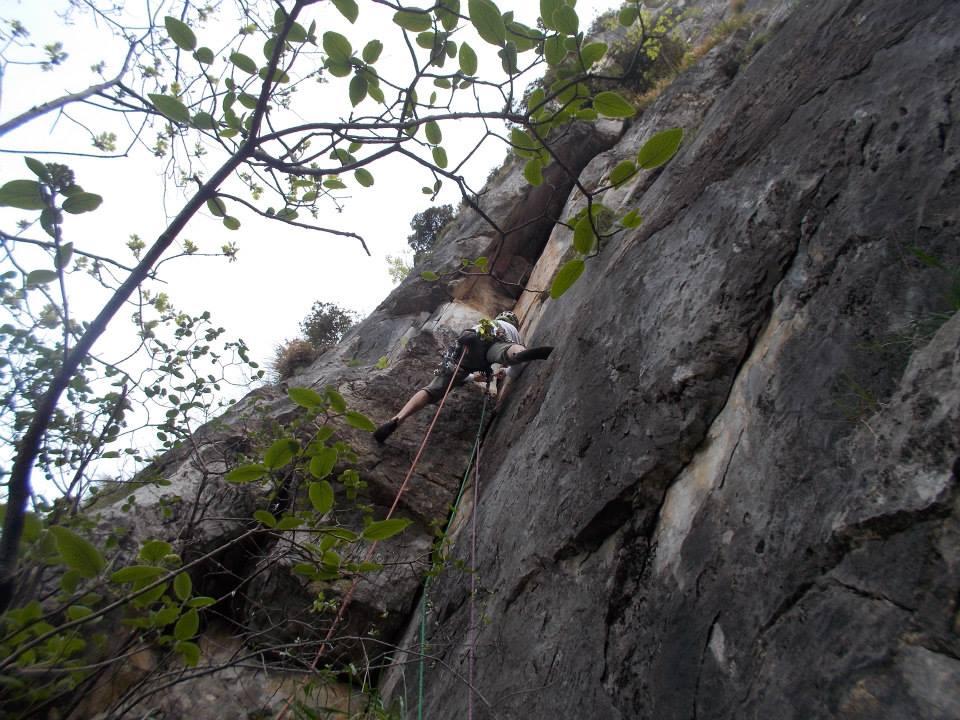 Il primo tiro in fessura visto dal sotto