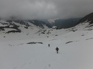Pian Traversagne visto dall'alto mentre torniamo