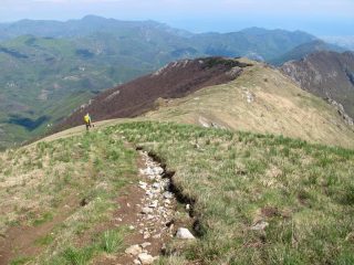 In discesa verso il Passo delle Caranche