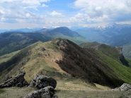 Il tratto di dorsale dal Colle del Prione