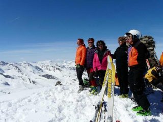 gruppo rosa in vetta