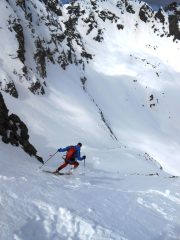All'imbocco della rampa, dopo il passaggio più esposto