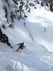 All'imbocco della rampa, dopo il passaggio più esposto