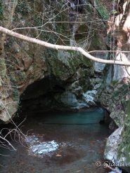 Il suggestivo canyon alla confluenza del rio Gazzo nel Neva