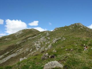 la dorsale di salita verso la cima