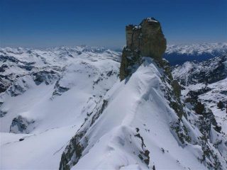 Castelletto Whymper: sulla sx ci si cala