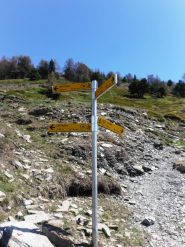 Seguire l'itinerario sulla sinistra della palina...